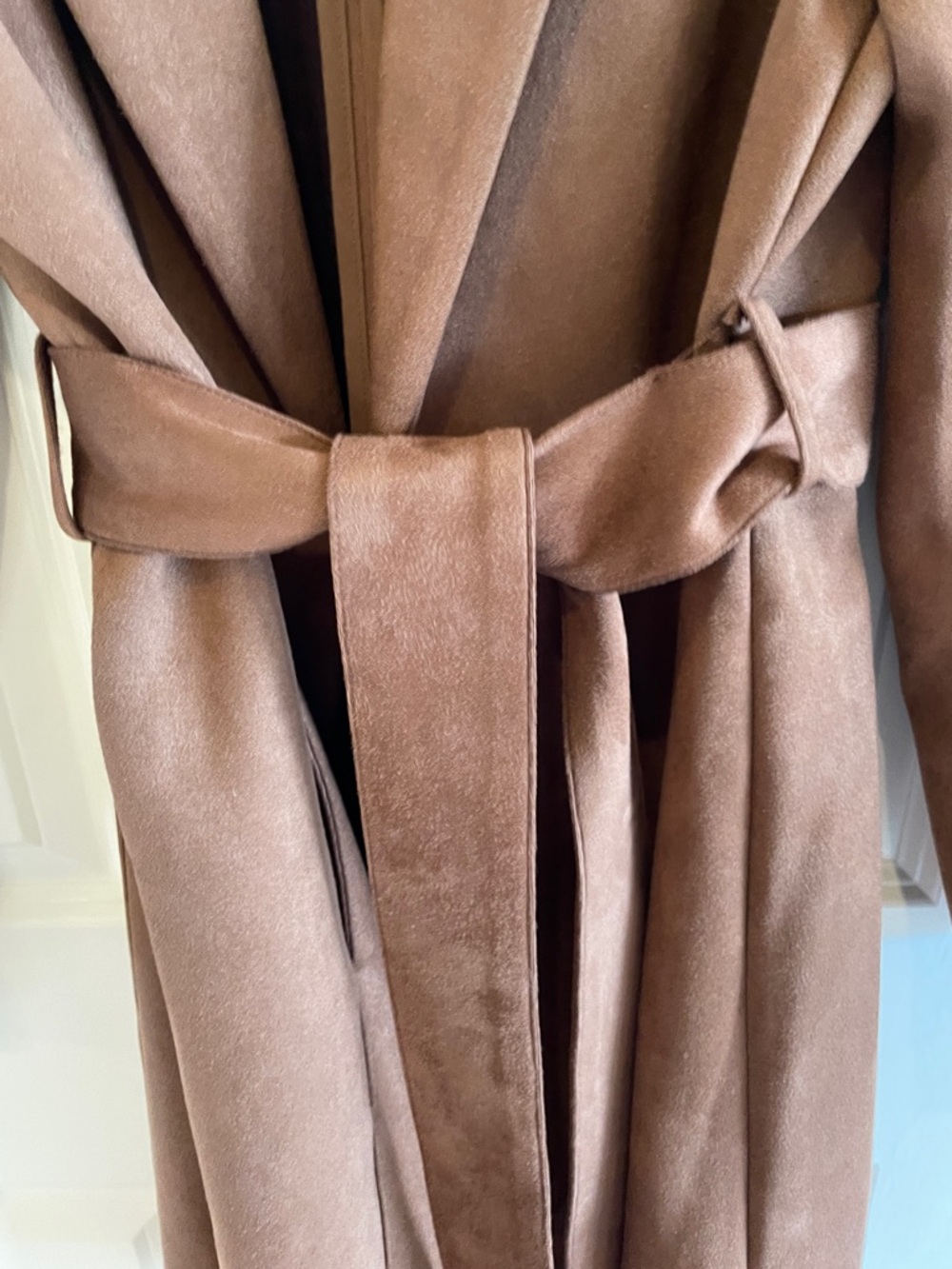 Tahari Caramel Belted Trench Coat - Picture 3 of 4